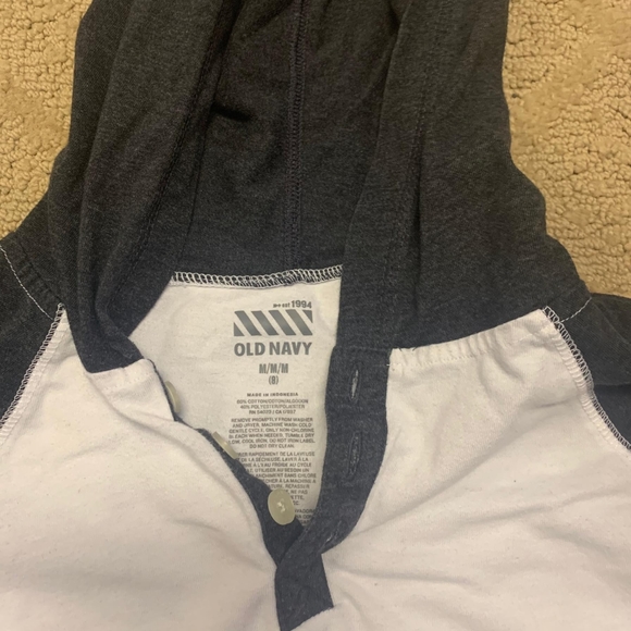 3/$30 Old Navy Raglan Long Sleeve Tee with Hoodie - Picture 3 of 3